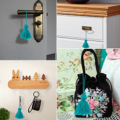 6 шт. подвесные украшения с кисточками из акриловых волокон&nbsp;HJEW-CP0001-31B