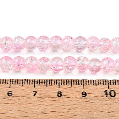 Окрашенного распылением треск стеклянные бусы нити&nbsp;CCG-Q002-6mm-01