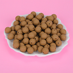 Круглые силиконовые фокусные бусины&nbsp;SI-JX0046A-51