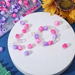 3 пакетик 3-х цветных пластиковых европейских бусин&nbsp;KY-CA0001-63A