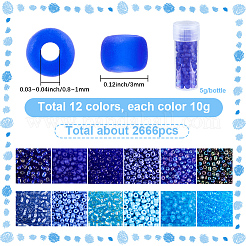 12 цвет круглый стеклянный бисер&nbsp;SEED-SC0001-56B