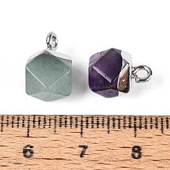 Подвески-шармы из натуральных и синтетических камней с огранкой «звезда»&nbsp;G-T144-70M