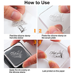 Изготовленные на заказ пластиковые прозрачные штампы из ПВХ&nbsp;DIY-WH0448-0150