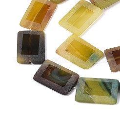 Окрашенные естественный агат бисер пряди&nbsp;G-T144-25B-04