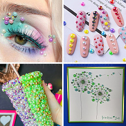 Полукруглые кабошоны из абс-пластика&nbsp;FIND-TAC0038-08A