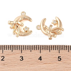 Подвески из латуни с прозрачным стеклом&nbsp;KK-N254-54G