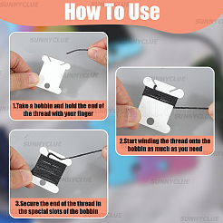 200 шт. ПВХ-пластиковые доски для намотки нитей&nbsp;TOOL-SC0001-83B