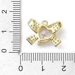 Покрытие стойки латунь микропаве прозрачные подвески из кубического циркония&nbsp;KK-H463-10G-01