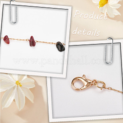 Цепочка из натуральных драгоценных камней и сплава для ношения на шее для очков&nbsp;AJEW-WH20070-024B