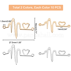 20 шт. 2-цветный сплав со стразами и латунными звеньями&nbsp;KK-PH0003-93