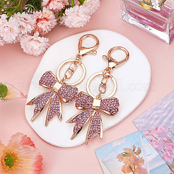 2шт. брелки из сплава со стразами&nbsp;KEYC-SP0001-14