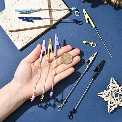 8 шт. 8-цветный сплав браслет инструмент ювелирный помощник бисер зажим-аллигатор&nbsp;AJEW-YW0002-08