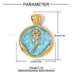 День святого Валентина 304 эмалевые подвески из нержавеющей стали&nbsp;STAS-OY008-03G
