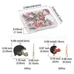 30 шт. 8 стиля эмалевых звеньев из сплава&nbsp;ENAM-FS0002-50