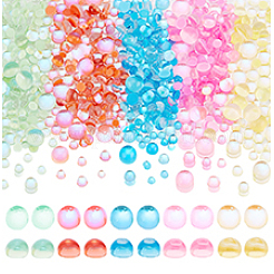 5 пакетик 5-х цветного стекла кабошон&nbsp;MRMJ-PH0002-83