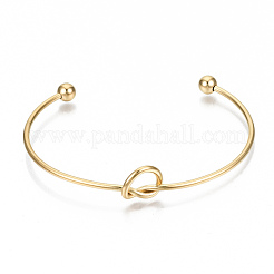 Изготовление браслета-манжеты с узлом любви из нержавеющей стали 304&nbsp;X-MAK-S073-001G