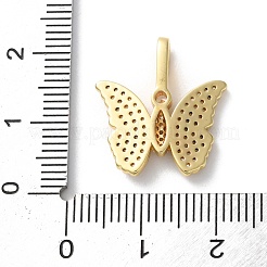 Латунные микропаве прозрачные подвески с фианитом&nbsp;KK-L227-007G