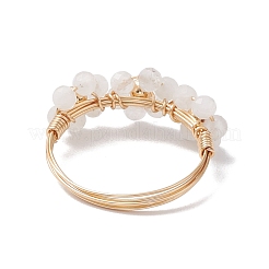 Перстни из натурального лунного камня&nbsp;RJEW-TA00198-03