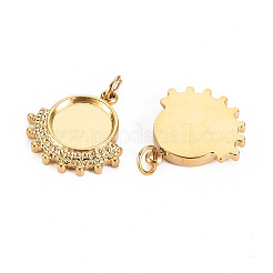 Оправы для подвесок из нержавеющей стали 304 в виде кабошонов&nbsp;X-STAS-S116-244G