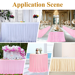 Юбка для стола из полиэстера&nbsp;AJEW-WH20019-110C