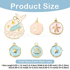 6 шт. 6 стиля подвески из нержавеющей стали 304&nbsp;STAS-YW0011-17