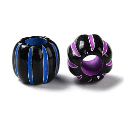 Непрозрачные акриловые европейские бусины с распылением&nbsp;SACR-P031-02B