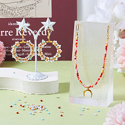 45 г двухцветных непрозрачных стеклянных бусин&nbsp;SEED-TA0001-22