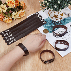 15 шт. простой браслет из искусственной кожи с пряжками из сплава&nbsp;BJEW-ME0001-06A