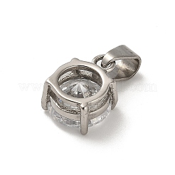 Нержавеющая сталь 304 с подвесками из прозрачного кубического циркония&nbsp;STAS-G348-06P