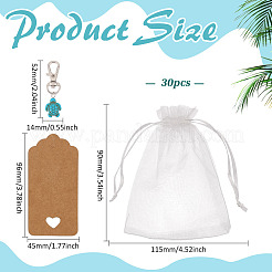 30 шт. синтетическая бирюзовая черепаха подвеска украшения&nbsp;HJEW-MA00016