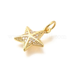 Латунные микропаве прозрачные подвески с фианитом&nbsp;KK-Q040-01H-G