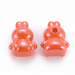 Перламутровые непрозрачные акриловые бусины MACR-S373-41I