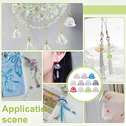 55шт 11 цвета прозрачные акриловые колпачки для бусин&nbsp;MACR-PH0002-05