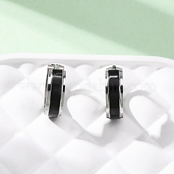 Серьги-кольца из нержавеющей стали 304&nbsp;EJEW-D331-19A-PB