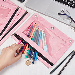 Ткань Оксфорд с легкосплавными пеналами для папки с 3 кольцом&nbsp;AJEW-CP0008-02A