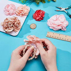 18 шт. 9-х цветные аксессуары для цветочного орнамента из полиэстера&nbsp;DIY-AR0004-98