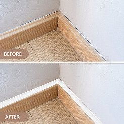 ПВХ самоклеящаяся гибкая молдинговая отделка&nbsp;DIY-WH20007-40F-01