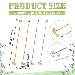 2 пара 2-х цветных латунных сережек-кисточек в форме сердца со стразами для женщин&nbsp;EJEW-GO0007-009