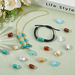 100 шт. 10-х цветные непрозрачные акриловые бусины ручной работы&nbsp;MACR-SP0001-72