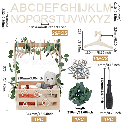 Деревянная корзина для хранения детской одежды&nbsp;AJEW-UN0002-75