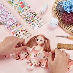 Хлопчатобумажные ткани с цветочным узором&nbsp;DIY-WH0622-141A