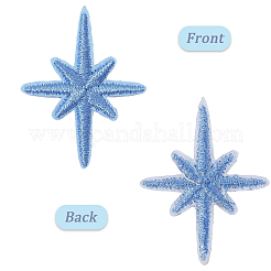 30 шт. 3-х цветная тканевая звезда самоклеящаяся вышитая пришивная аппликация&nbsp;PATC-CY0001-25