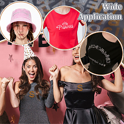 5 лист 5 стилей прозрачных акриловых наклеек со стразами в виде букв&nbsp;STIC-PH0031-54