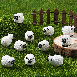 40 шт. миниатюрные украшения в виде овечек из смолы&nbsp;AJEW-SP0003-30