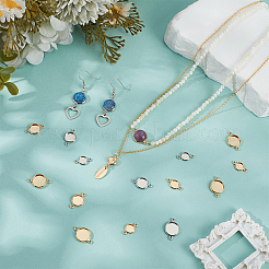 36 шт. 6 стиля латунных коннекторов для кабошонов&nbsp;KK-BC0015-25