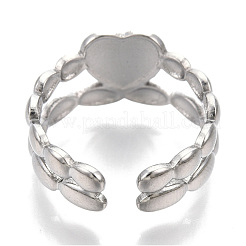 Кольца-манжеты в форме сердца из нержавеющей стали марки 304&nbsp;RJEW-N038-117P