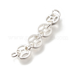 Латунные 4 монеты звенья соединительные подвески&nbsp;KK-K378-68S