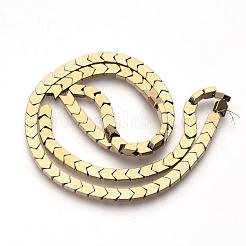 Гальванизировать немагнитных синтетический гематит бисер пряди&nbsp;G-Q486-69F