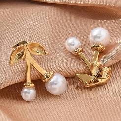 Серьги-гвоздики из нержавеющей стали 304 вишневые&nbsp;EJEW-L287-066G