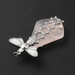 Природного розового кварца подвески G-G870-02P